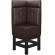 MIAMI | Gastro hög bänk | B:H 64 x 158 cm | Mörkbrun | Chesterfield knapp | Läder