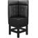 MIAMI | Gastro hög bänk | B:H 64 x 158 cm | Svart | Chesterfield Button | Läder