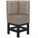 MIAMI | Gastro hög bänk | B:H 64 x 133 cm | Taupe | Chesterfield Button | Läder