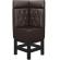 MIAMI | Gastro hög bänk | B:H 64 x 158 cm | Mörkbrun | Chesterfield romb | Läder