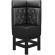 MIAMI | Gastro hög bänk | B:H 64 x 158 cm | Svart | Chesterfield romb | Läder