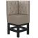 MIAMI | Gastro hög bänk | B:H 64 x 133 cm | Taupe | Chesterfield romb | Läder