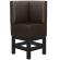 MIAMI | Gastro hög bänk | B:H 64 x 133 cm | Mörkbrun | Slät | Läder