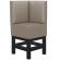 MIAMI | Gastro hög bänk | B:H 64 x 133 cm | Taupe | Slät | Läder