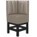MIAMI | Gastro hög bänk | B:H 64 x 133 cm | Taupe | Randigt | Läder