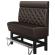MIAMI | Hög restaurangsoffa | B:H 140 x 158 cm | Brun | Chesterfield | Läder