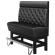 MIAMI | Hög restaurangsoffa | B:H 100 x 158 cm | Svart | Chesterfield | Läder