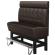 MIAMI | Hög restaurangsoffa | B:H 100 x 158 cm | Brun | Chesterfield-knapp | Läder