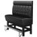 MIAMI | Hög restaurangsoffa | B:H 100 x 158 cm | Svart | Chesterfield-knapp | Läder