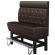 MIAMI | Hög restaurangsoffa | B:H 140 x 158 cm | Brun | Chesterfield romb | Läder