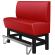 MIAMI | Counter Height Banquette Bench | W:H 140 x 133 cm | Red | Smooth | Leather