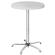 MIO | Stående festbord | Ø 70 cm | H: 110cm | Høydejusterbar | Hvit | Sammenleggbar