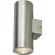 MIRA Applique da esterno Argento Alu Moderno Faretto Up & Down 20W 2xGU10 20cm IP44