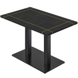 MKM | Bistro Table | 120 x 70 cm | H 74 cm | Wenge | Frame: Black