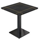 MKM | Bistro Tisch | 70 x 70 cm | H 74 cm | Wenge | Gestell: Schwarz