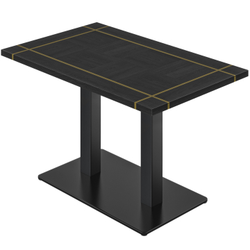 MKM | Bistro Table | 120 x 70 cm | H 74 cm | Wenge | Frame: Black