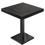 MM | Bistro Solid Wood Table | Square | 60 x 60 x 77 cm | Wenge Black / Black