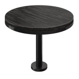 MML | Bistro Massiv-Tisch | Rund | Ø 60 x 77 cm | Wengé Noir / Noir