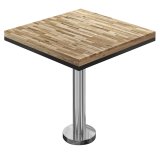 MML | Bistro Massiv Bord | Kvadratisk | 60 x 60 x 77 cm | Eik / Stolleg
