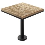 MML | Bistro Massiv Bord | Kvadratisk | 60 x 60 x 77 cm | Eik / Svart