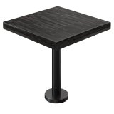 MML | Bistro Massiv Bord | Kvadratisk | 60 x 60 x 77 cm | Wenge Svart / Svart