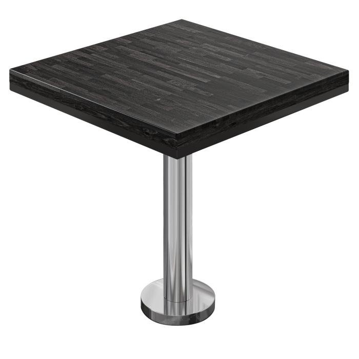 MML | Bistro solid bord | Firkantet | 60x60x77cm | Wenge svart / rustfritt stål