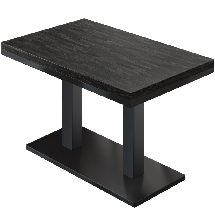 MM | Bistro Solid Table | Suorakulmainen | 130 x 80 x 77 cm | Wenge Black / Musta