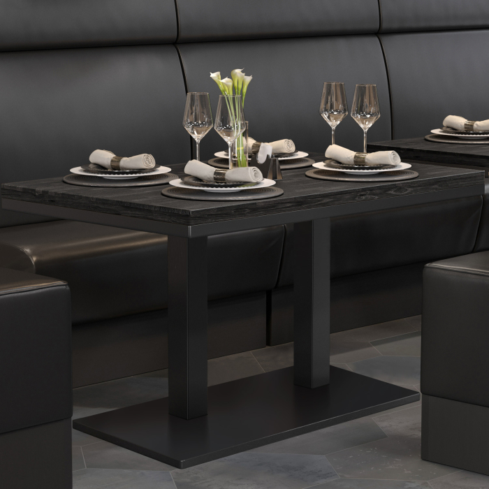 MM | Bistro Solid Table | Rectangular | 120 x 70 x 77 cm | Wenge Black / Black MM | Bistro Solid Table | Rectangular | 120 x 70 x 77 cm | Wenge Black / Black