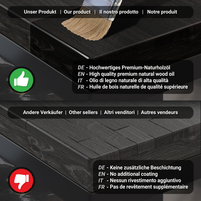 MM | Bistro solid bord | Firkantet | 70x70x77cm | Wenge Svart / Svart MM | Bistro solid bord | Firkantet | 70x70x77cm | Wenge Svart / Svart