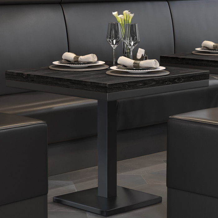 MM | Bistro solid bord | Firkantet | 70x70x77cm | Wenge Svart / Svart MM | Bistro solid bord | Firkantet | 70x70x77cm | Wenge Svart / Svart