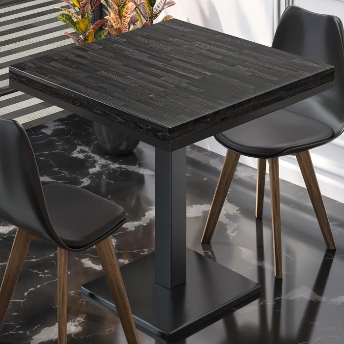 MM | Bistro solid bord | Firkantet | 70x70x77cm | Wenge Svart / Svart MM | Bistro solid bord | Firkantet | 70x70x77cm | Wenge Svart / Svart