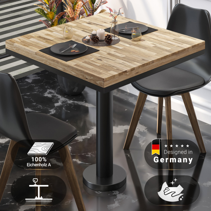 MML | Bistrobord | Firkantet | 70 x 70 x 77 cm | Eg / Sort MML | Bistrobord | Firkantet | 70 x 70 x 77 cm | Eg / Sort