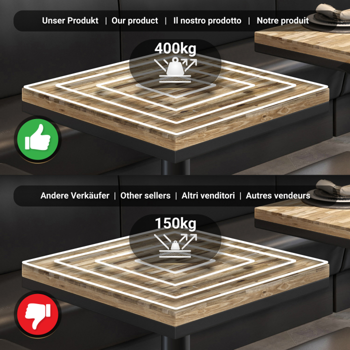 MML | Bistrobord | Firkantet | 70 x 70 x 77 cm | Eg / Sort MML | Bistrobord | Firkantet | 70 x 70 x 77 cm | Eg / Sort
