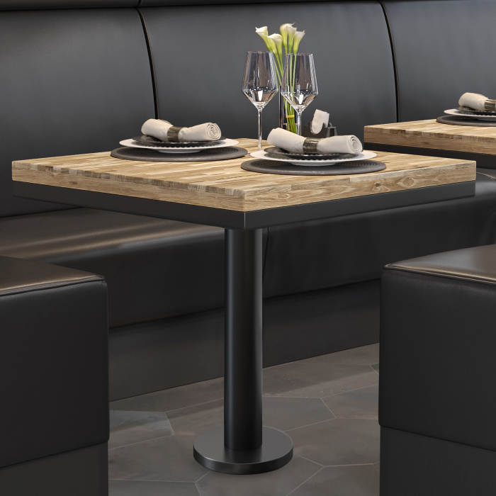 MML | Bistrobord | Firkantet | 70 x 70 x 77 cm | Eg / Sort MML | Bistrobord | Firkantet | 70 x 70 x 77 cm | Eg / Sort