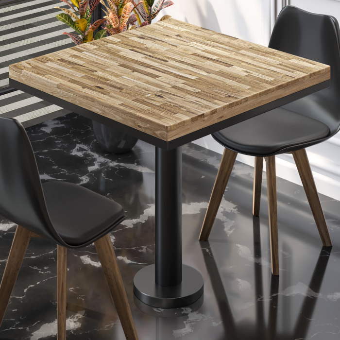 MML | Bistrobord | Firkantet | 70 x 70 x 77 cm | Eg / Sort MML | Bistrobord | Firkantet | 70 x 70 x 77 cm | Eg / Sort