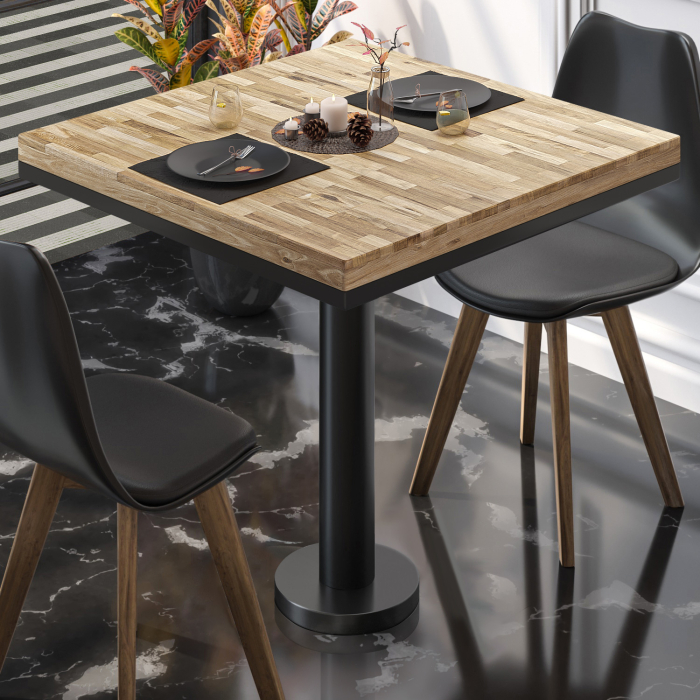 MML | Bistrobord | Firkantet | 70 x 70 x 77 cm | Eg / Sort MML | Bistrobord | Firkantet | 70 x 70 x 77 cm | Eg / Sort