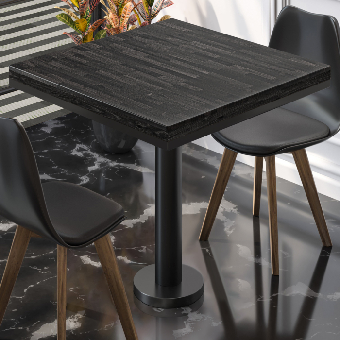MML | Bistrobord | Firkantet | 70 x 70 x 77 cm | Wenge Sort / Sort MML | Bistrobord | Firkantet | 70 x 70 x 77 cm | Wenge Sort / Sort