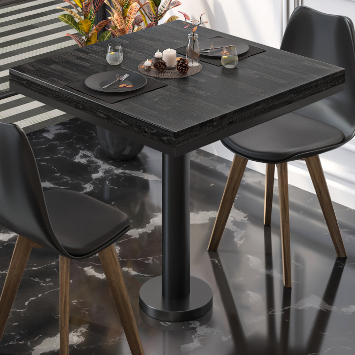 MML | Bistrobord | Firkantet | 70 x 70 x 77 cm | Wenge Sort / Sort MML | Bistrobord | Firkantet | 70 x 70 x 77 cm | Wenge Sort / Sort
