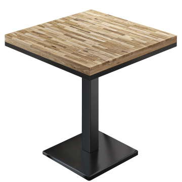 MM | Bistro solid bord | Firkantet | 60x60x77cm | Eik / Sort
