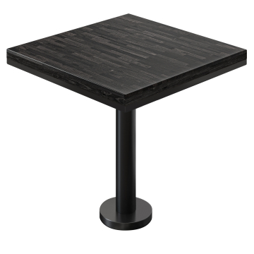 MML | Bistro Solid Table | Square | 80 x 80 x 77 cm | Wenge Black / Black