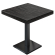 MM | Bistro solid bord | Firkantet | 70x70x77cm | Wenge Svart / Svart