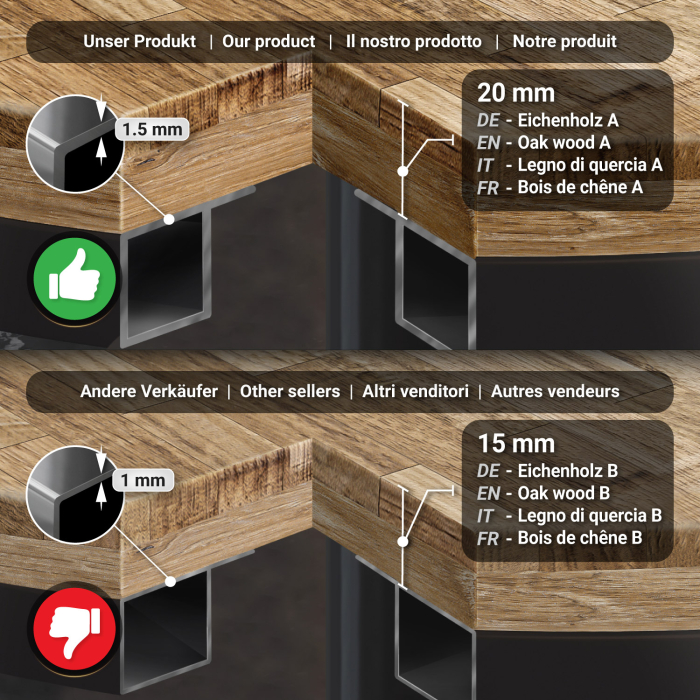 MN | Bistro massivt bord | runt | Ø 70 x 77 cm | ek / svart MN | Bistro massivt bord | runt | Ø 70 x 77 cm | ek / svart