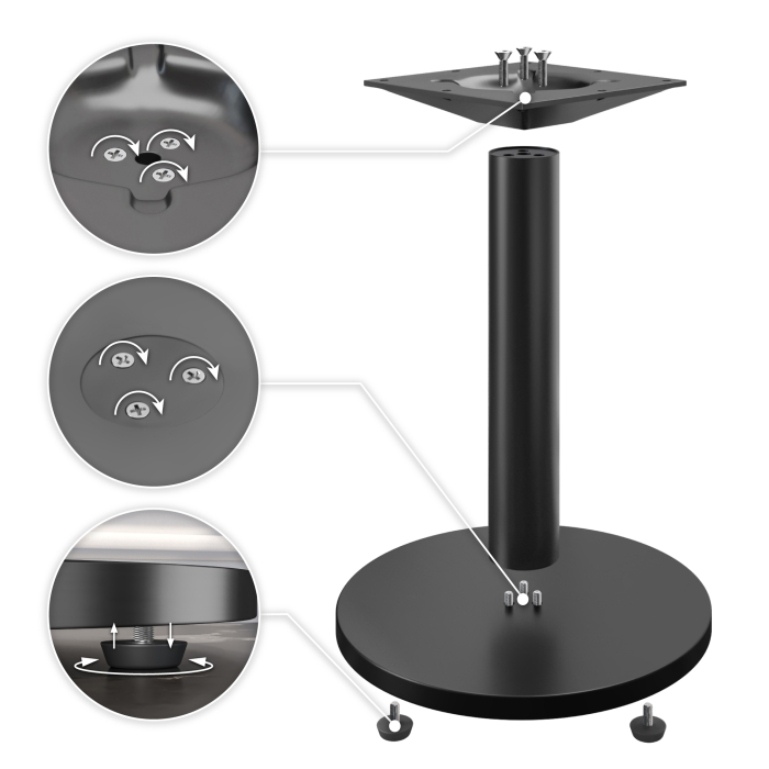MN | Bistro massivt bord | runt | Ø 70 x 77 cm | ek / svart MN | Bistro massivt bord | runt | Ø 70 x 77 cm | ek / svart