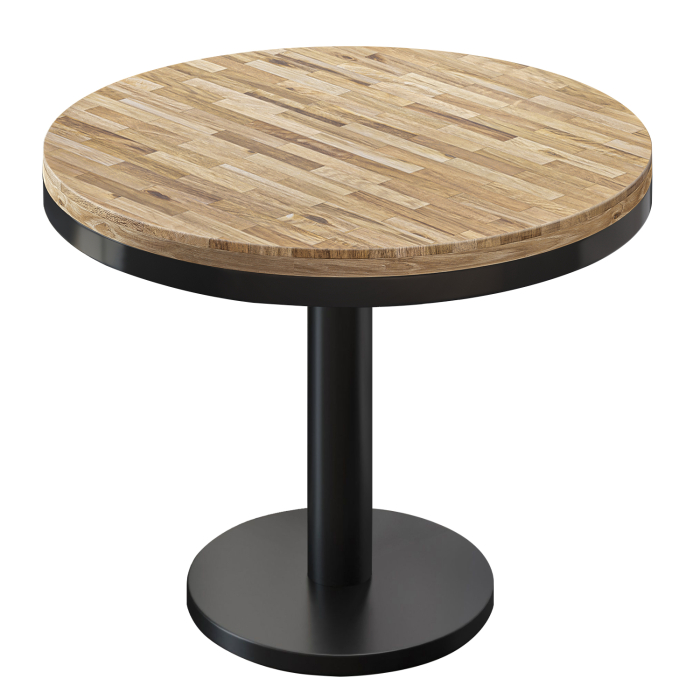 MN | Bistro massivt bord | runt | Ø 70 x 77 cm | ek / svart MN | Bistro massivt bord | runt | Ø 70 x 77 cm | ek / svart
