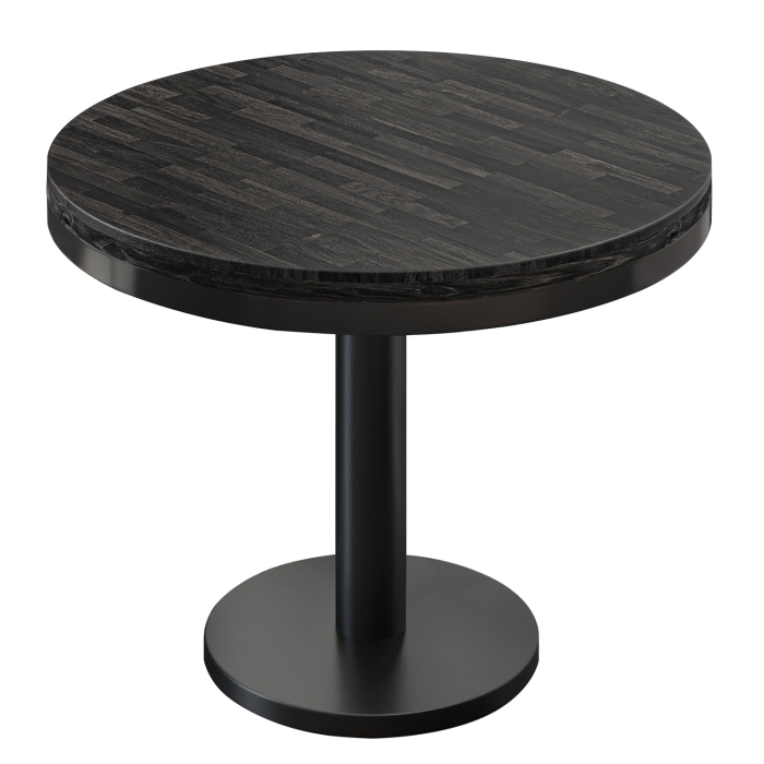 MN | Bistro Solid Bord | Runt | Ø 70 x 77 cm | Wenge Svart / Svart MN | Bistro Solid Bord | Runt | Ø 70 x 77 cm | Wenge Svart / Svart