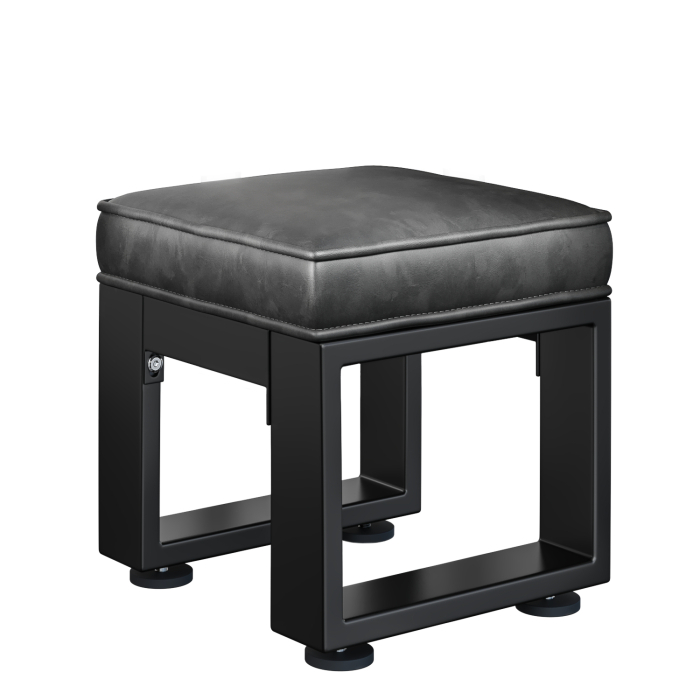 MORENA | Bistro Sitzhocker | B:H 40 x 51cm | Schwarz/ Anthrazit