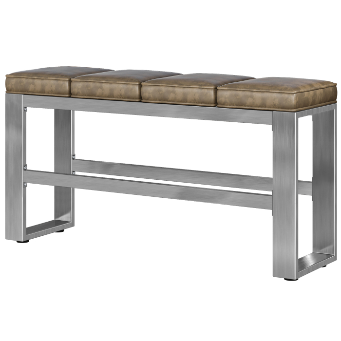 MORENA | Sitzbank B:H 160 x 81cm | 12mm | Edelstahl/ Taupe