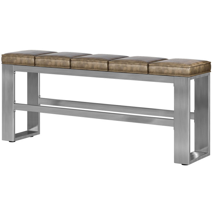 MORENA | Bænkdør B:H 200 x 81cm | 16mm | Rustfrit stål/ Taupe