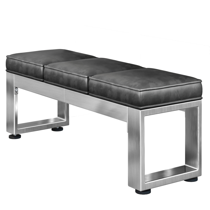 MORENA | Lounge-istuinpenkki B:H 120 x 51cm | 8mm | Ruostumaton teräs/ antrasiitti