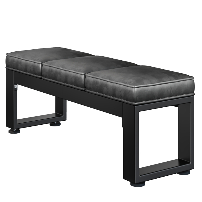 MORENA | Lounge bank B:H 120 x 51 cm | 8 mm | Zwart/ Antraciet